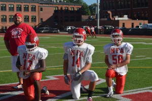 NFA boasts an array of new receiving weapons for Johnson in 2015. Each player on the team watches each passing drill closely, as the pass becomes more of an important function of the Wildcat offense.
